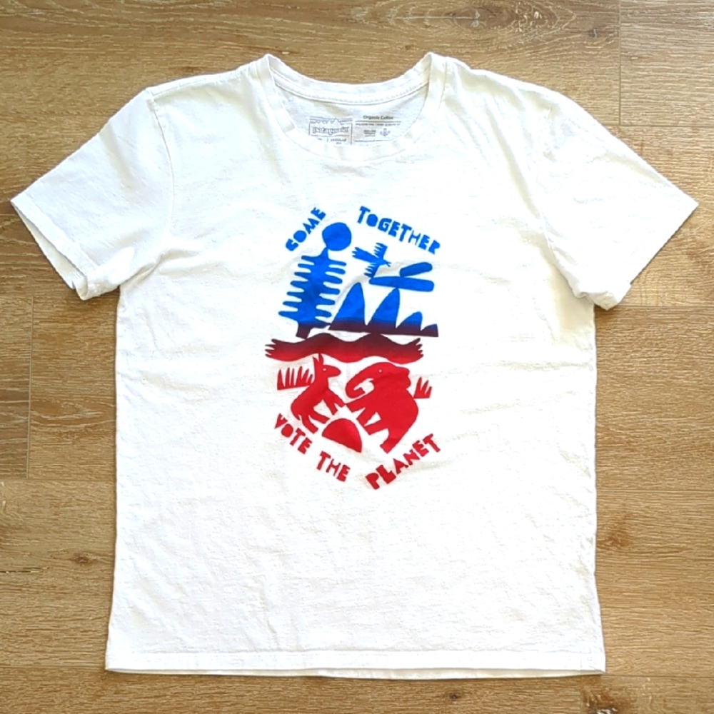Unisex Patagonia Come Together Organic Cotton White Shirt Small